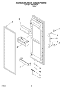 REFRIGERATOR DOOR Diagram and Parts List for TS22AFXKQ01  Estate Refrigerator