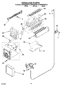ICEMAKER PARTS Diagram and Parts List for KSRG22FKBT18  KitchenAid Refrigerator