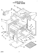 OVEN Diagram and Parts List for SF317PEAW2  Whirlpool Range