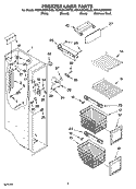 FREEZER LINER PARTS Diagram and Parts List for KSRA22CNWH02  KitchenAid Refrigerator