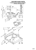 MACHINE BASE Diagram and Parts List for GSQ9632LL0  Whirlpool Washer
