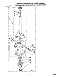 BRAKE AND DRIVE TUBE Diagram and Parts List for LSR5132AW0  Whirlpool Washer