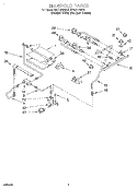 MANIFOLD Diagram and Parts List for SF370PEWZ0  Whirlpool Range