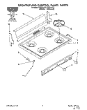 Part Location Diagram of 4371124 Whirlpool COOKTOP
