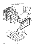 DOOR AND DRAWER Diagram and Parts List for RS575PXR4  Whirlpool Range