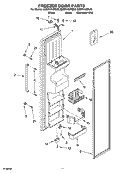 FREEZER DOOR PARTS Diagram and Parts List for GD5RHAXRB00  Whirlpool Refrigerator