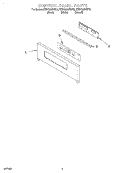 CONTROL PANEL Diagram and Parts List for KEBC208HBL0  KitchenAid Wall Oven