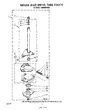 BRAKE AND DRIVE TUBE Diagram and Parts List for LB5500XKW0  Whirlpool Washer
