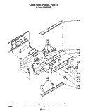 CONTROL PANEL Diagram and Parts List for RF390PXPW0  Whirlpool Range