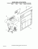 DOOR AND LATCH PARTS Diagram and Parts List for DU1015XTXQ1  Whirlpool Dishwasher