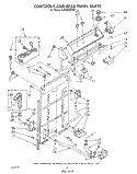 CONTROLS AND REAR PANEL Diagram and Parts List for 6LA6300XTW1  Whirlpool Washer
