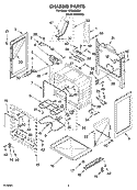 CHASSIS PARTS Diagram and Parts List for IES366RS2  Inglis Range