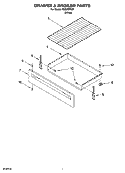 DRAWER & BROILER PARTS, OPTIONAL PARTS Diagram and Parts List for FES355RQ2  Roper Range