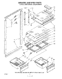 BREAKER AND SHELF Diagram and Parts List for KLRF15XSWH10  KitchenAid Refrigerator