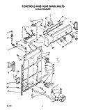 CONTROLS AND REAR PANEL Diagram and Parts List for TAWL650AW0  Estate Washer