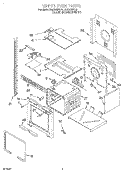 UPPER OVEN Diagram and Parts List for RBD305PDQ1  Whirlpool Wall Oven