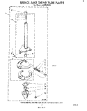 BRAKE AND DRIVE TUBE Diagram and Parts List for LA3400XMW2  Whirlpool Washer