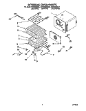 INTERNAL OVEN Diagram and Parts List for KEBS208AWH1  KitchenAid Wall Oven