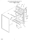 REFRIGERATOR DOOR Diagram and Parts List for RT18DKXHW00  Roper Refrigerator