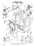 CABINET PARTS Diagram and Parts List for YWED9550WL2  Whirlpool Dryer