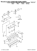 DOOR AND PANEL PARTS Diagram and Parts List for KUDP02SRWH4  KitchenAid Dishwasher
