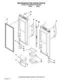 REFRIGERATOR DOOR PARTS Diagram and Parts List for KFCS22EVBL4  KitchenAid Refrigerator
