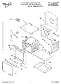 LOWER OVEN Diagram and Parts List for RBD245PDQ7  Whirlpool Wall Oven