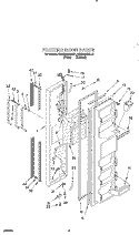 FREEZER DOOR Diagram and Parts List for RS22AWXBW01  Roper Refrigerator