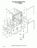 TUB AND FRAME PARTS Diagram and Parts List for KUDE60FXPA3  KitchenAid Dishwasher