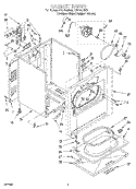 SECTION Diagram and Parts List for LEC7848DZ1  Whirlpool Dryer