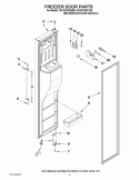 FREEZER DOOR PARTS Diagram and Parts List for ISC23CDEXY00  Whirlpool Refrigerator