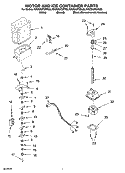 MOTOR AND ICE CONTAINER PARTS Diagram and Parts List for KSCS23FSBL00  KitchenAid Refrigerator