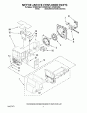 MOTOR AND ICE CONTAINER PARTS Diagram and Parts List for KFIS20XVMS1  KitchenAid Refrigerator