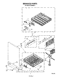 DISHRACK Diagram and Parts List for DU9000XR2  Whirlpool Dishwasher