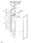 FREEZER DOOR Diagram and Parts List for 6ED25DQXFB03  Whirlpool Refrigerator
