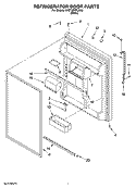 REFRIGERATOR DOOR PARTS Diagram and Parts List for 5VET3DTKLQ05  Whirlpool Refrigerator
