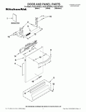 DOOR AND PANEL PARTS Diagram and Parts List for KUDC10FXSS3  KitchenAid Dishwasher
