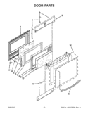 DOOR PARTS Diagram and Parts List for GY396LXPB03  Whirlpool Range