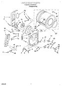 BULKHEAD Diagram and Parts List for RGX4634KQ1  Roper Dryer