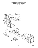 FREEZER INTERIOR Diagram and Parts List for TS22BRXAW01  Whirlpool Refrigerator