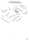TOP VENTING Diagram and Parts List for GBD277PDS2  Whirlpool Wall Oven