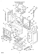 CHASSIS Diagram and Parts List for GS395LEHS0  Whirlpool Range