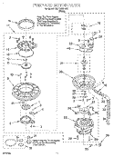PUMP AND MOTOR Diagram and Parts List for KUDY25SHWH1  KitchenAid Dishwasher