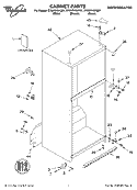 CABINET, LITERATURE Diagram and Parts List for ET8WTKXKT01  Whirlpool Refrigerator