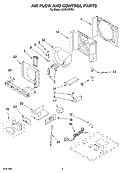 AIR FLOW AND CONTROL PARTS Diagram and Parts List for CAR24CSS0  Crosley Air Conditioner