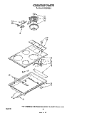 COOKTOP Diagram and Parts List for RS610PXK2  Whirlpool Range