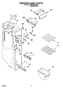 FREEZER LINER PARTS Diagram and Parts List for ED2FHAXSL02  Whirlpool Refrigerator
