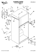 CABINET PARTS Diagram and Parts List for 5VET8WPKLQ02  Whirlpool Refrigerator