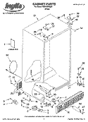 CABINET PARTS Diagram and Parts List for IS25AGXRQ00  Inglis Refrigerator
