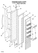 FREEZER DOOR Diagram and Parts List for KSSC42FKB00  KitchenAid Refrigerator